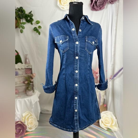 Alexa Chung for AG (Adriano Goldschmied) Pixie Denim Dress. Size XS - Picture 3 of 9